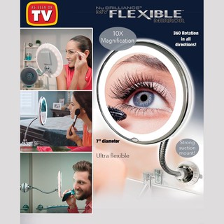 กระจกแต่งหน้า กำลังขยาย 10 เท่า มีไฟ LED Flexible Mirror 10x รุ่นFlexible Mirror 10x -7Jul-J1