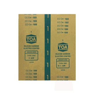 กระดาษทรายขัดไม้ แผ่น TOA NO.180 NO.180 SHEET TOA WOOD SANDPAPER