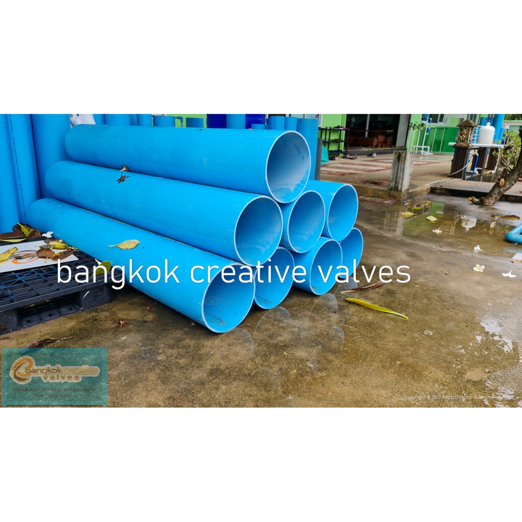 ท่อpvc สีฟ้า ชั้น5 ขนาด3"-5" ความยาว20-50 ซม