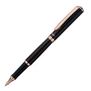 ปากกาโรลเลอร์เจล Pentel K611APG-C ด้ามสีดำคลิบชมพูทอง