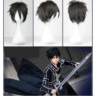 วิกผม Sword Art Online alicization Kirigaya Kazuto Kirito คอสเพลย์