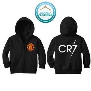 เสื้อกันหนาว มีฮู้ด มีซิป ลาย MANCHESTER CRISTIANO RONALDO CR7 ~AZAM17