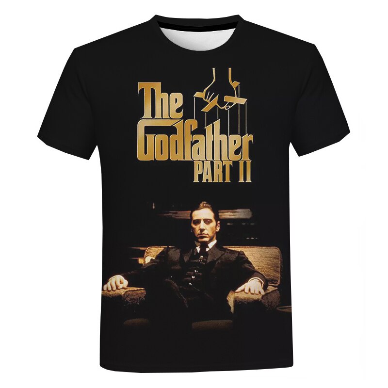 เสื้อยืด พิมพ์ลายภาพยนตร์ The Godfather สไตล์ฮาราจูกุ แฟชั่นคลาสสิก 2022