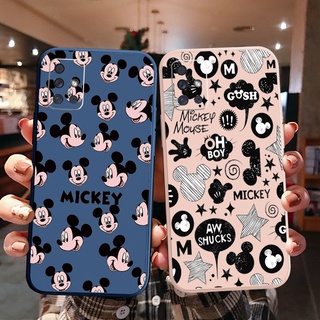 เคสซิลิโคนนิ่ม ขอบตรง ลายมิกกี้เมาส์ สําหรับ Samsung A31 A32 4G A52 A72 5G A11 A51 A71 A02S A20S