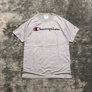 Champion เสื้อยืดสีเทาพรีเมี่ยมคุณภาพสูง