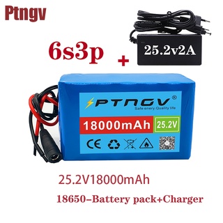 New 6s3p 24 V 18650 Li ion battery 25.2 V 18000mAh  E-bike, moped / electric / Li ion battery pack with charger for sale