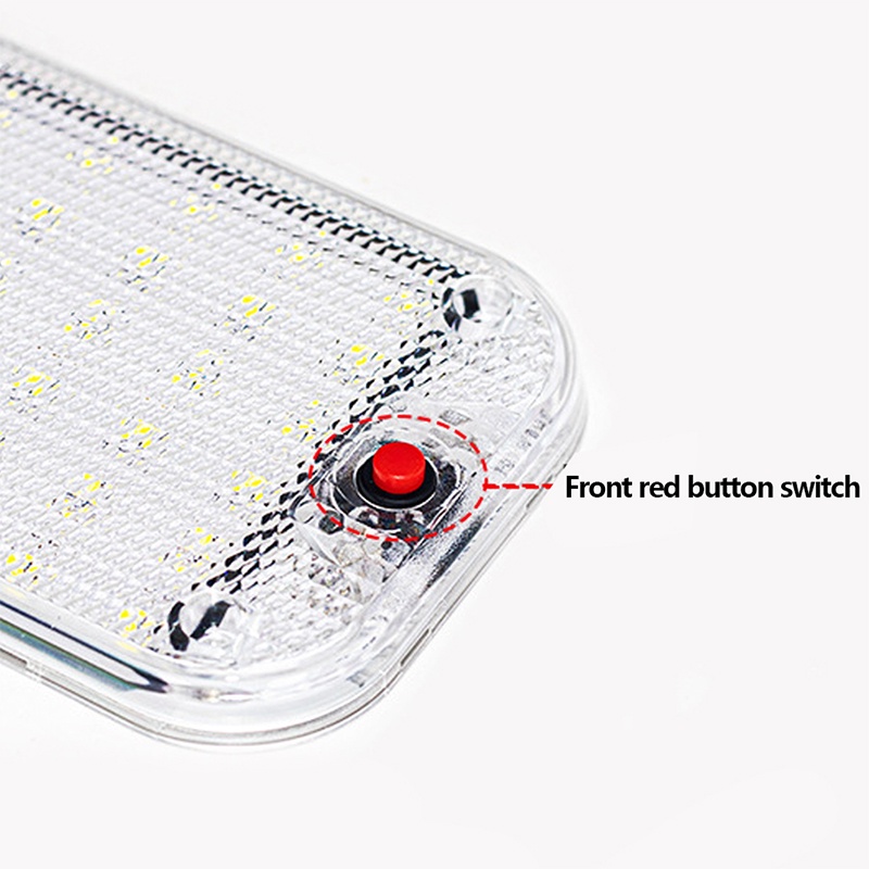 แผงไฟอ่านหนังสือ 48 LED 12V-24V ความสว่างสูง สําหรับติดตกแต่งภายในรถยนต์ รถตู้ รถบรรทุก เรือ รถบ้าน