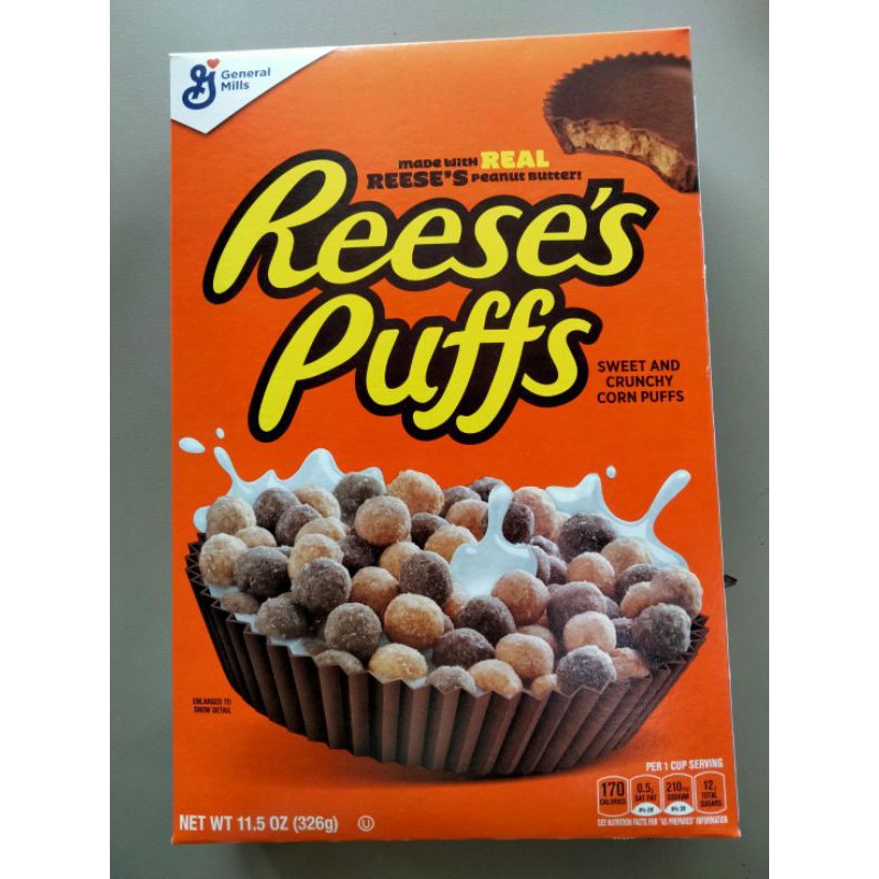 General Mills  Reeses Peanut Butter Puffs ธัญพืช อบกรอบ รส เนยถั่ว เจเนอรัล มิลล์ 326กรัม ราคาสุดฟิน