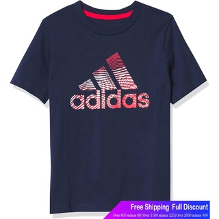 Adidasเสื้อยืดแขนสั้น Adidas Boys Short Sleeve Graphic Tee T-Shirt AdidasMens Womens T-shirtshF=