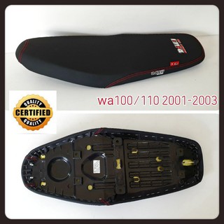 Dale เบาะปาดบาง wave100-110-100s เก่า ไม่มี ubox( ปี 2001-2003) ผ้าเรดเดอร์สีดำ ทรงสวย เข้ากับตัวรถ