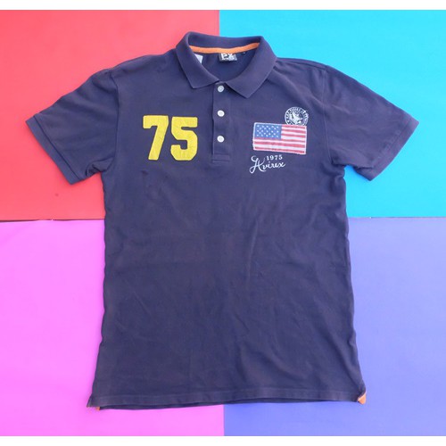 กว้าง ยาว สีกรม มือสอง ของแท้ ราคาส่ง Avirex Polo Shirt