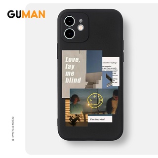 Guman เคสไอโฟน เคสซิลิโคนนุ่มขอบเหลี่ยมกันกระแทกน่ารักตลก เคสโทรศัพท์ Compatible for iPhone 14 13 12 11 Pro Max SE 2020 X XR XS 8 7 6 6S Plus พลัส XYB586