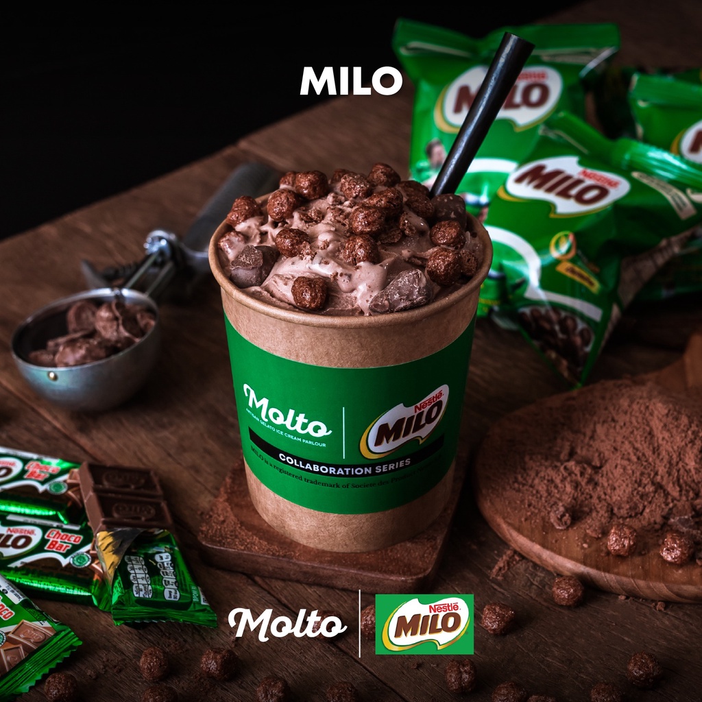 Milo (ไอศกรีมรส ไมโล 1 ถ้วย 16 oz.) - Molto premium Gelato