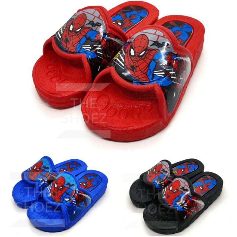 รองเท้าเด็ก รองเท้าแตะ เด็กผู้ชาย แบบสวม Spider Man สไปเดอร์แมน ลิขสิทธิ์แท้ Kenta รองเท้าแตะเด็ก SDM77