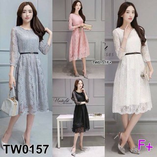 Dress ลูกไม้ (โค้ดช้อปฟรี 120 บาท)