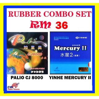 Palio CJ8000 ชุดปิงปอง แบบเหนียว ยืดหยุ่น และยางปิงปอง YINHE MERCURY II PING PONG GETAH