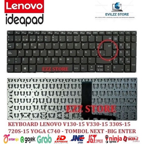TOMBOL คีย์บอร์ด LENOVO V130-15 V130-15ISK V130-15IKB V130-15IGM V330-15 V330-15ISK 330S-15 330S-15I