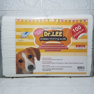 Dr.Lee Puppy Training Pads แผ่นรองฝึกขับถ่าย แผ่นรองซับ ฝึกสุนัขขับถ่ายในบ้าน ซึมซับปัสสาวะและเก็บกลิ่นได้ดี ขนาด 33x45