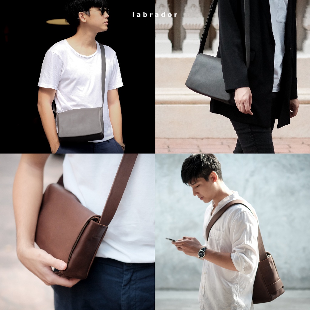 labrador WISE bag M#1 กระเป๋าสะพายไหล่หนังแท้ (LAA099)
