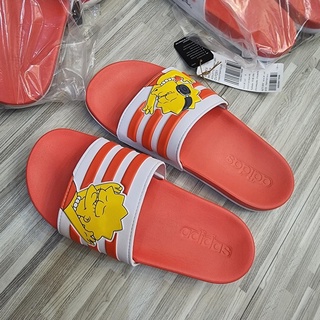 Adidas รองเท้าแตะ พื้นนิ่ม มีกล่อง Simpsons