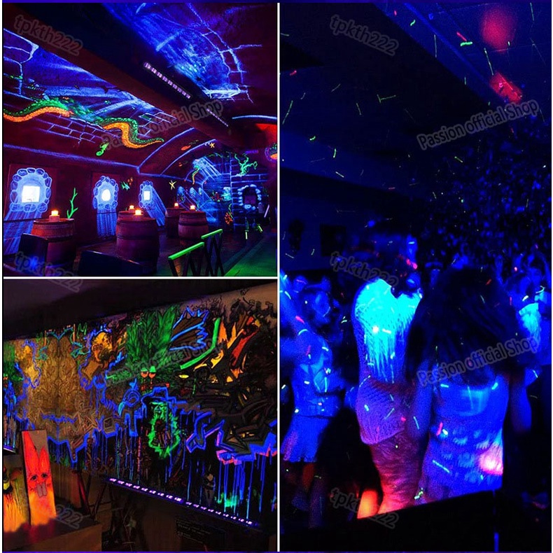 ไฟ LED black light 12 ดวง ไฟแบล็กไลต์ ไฟสีม่วง ไฟเวที ไฟสปอตไลท์ แบลคไลท์ สะท้อนแสง ไฟปาร์ตี้ - รูปที่ 2