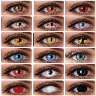 (COD&amp;พร้อมส่ง) Eyeshare คอนแทคเลนส์ สีแดง สําหรับคอสเพลย์ เส้นผ่าศูนย์กลาง 14.5 มม. 2 ชิ้น