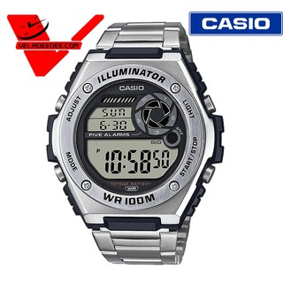 CASIO นาฬิกาผู็ชาย สายสแตนเลส-เรซิ่น (ประกันCMG ศูนย์เซ็นทรัล 1ปี) รุ่น MWD-100HD-1A(สีเงิน) VELADEEDEE.COM