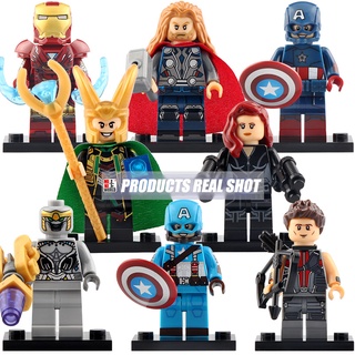 ฟิกเกอร์ Iron Man Black Widow Captain America Hawkeye Loki Thor Chitauri Marvel ขนาดเล็ก ของขวัญ ของเล่นสําหรับเด็ก X0259