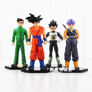 โมเดล ดราก้อนบอล Model Dragonball  4ตัว ฐานดำ