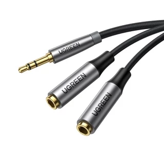 UGREEN รุ่น 50253 3.5mm Jack Earphone Aux Audio Splitter Adapter 1 Male To 2 Female Extension Sharing Speaker Cable Ada
