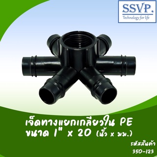 เจ็ดทางแยก PE  เกลียวใน รหัส 350-123 ขนาด 1" x 20 มม.