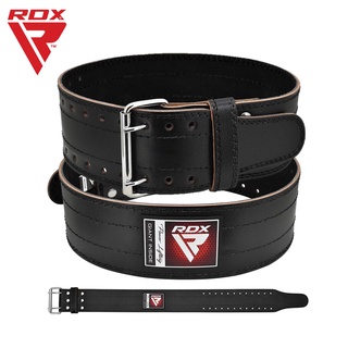 RDX เข็มขัดยกน้ำหนักหนังแท้ 4" RD1 Powerlifting Leather Gym Belt