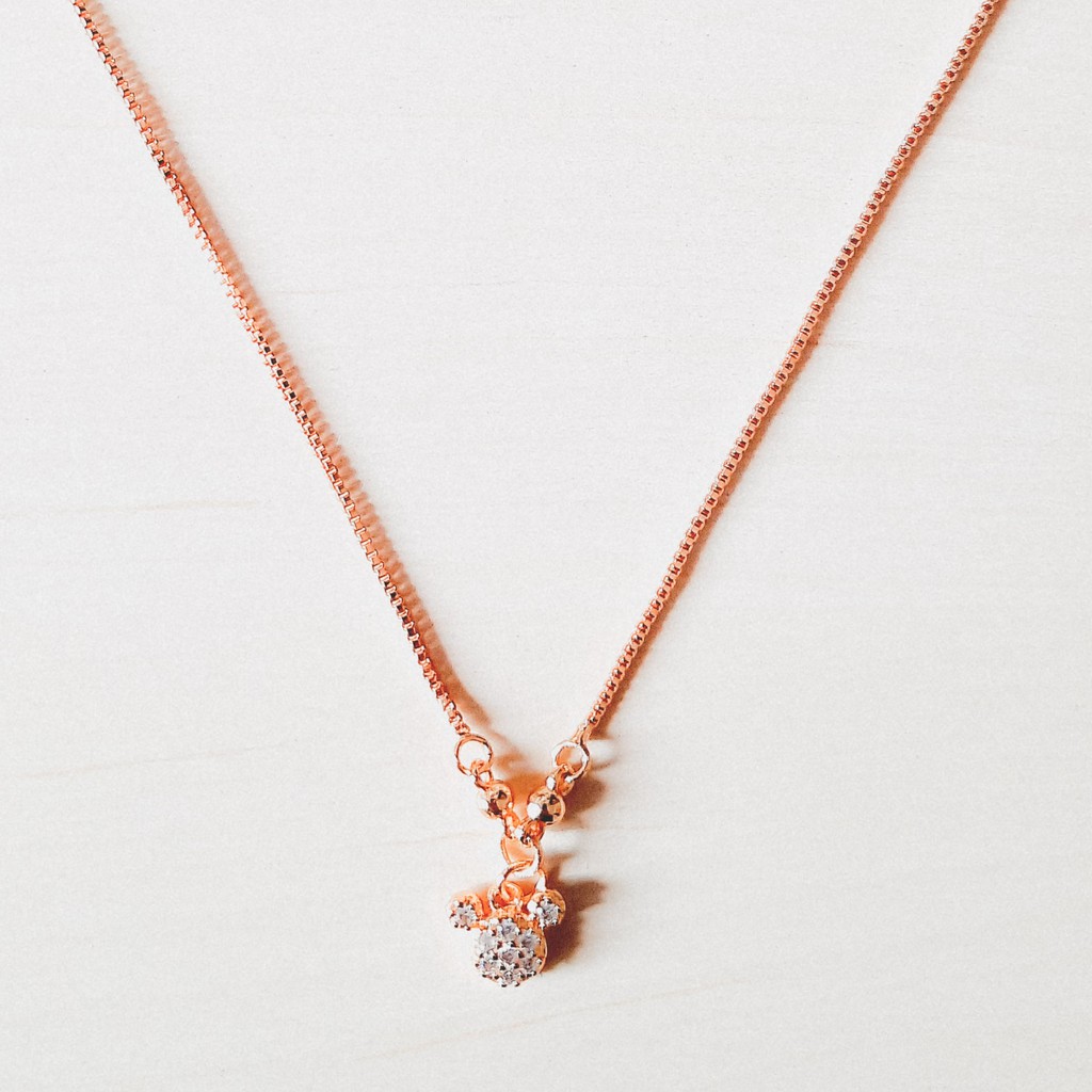 สร้อยคอเด็ก Mickey Gold Zirconia Xuping