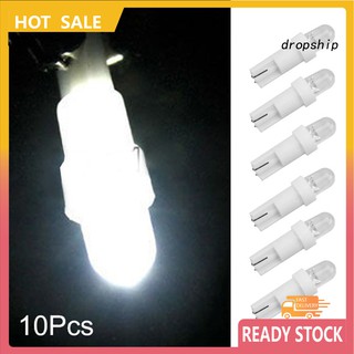 Dro_ หลอดไฟ 12 V T5 Led 10 ชิ้น / ชุดสําหรับรถยนต์