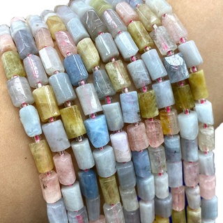 ลูกปัดหินธรรมชาติ 100% ทรงกระบอก สําหรับทําเครื่องประดับ สร้อยข้อมือ DIY