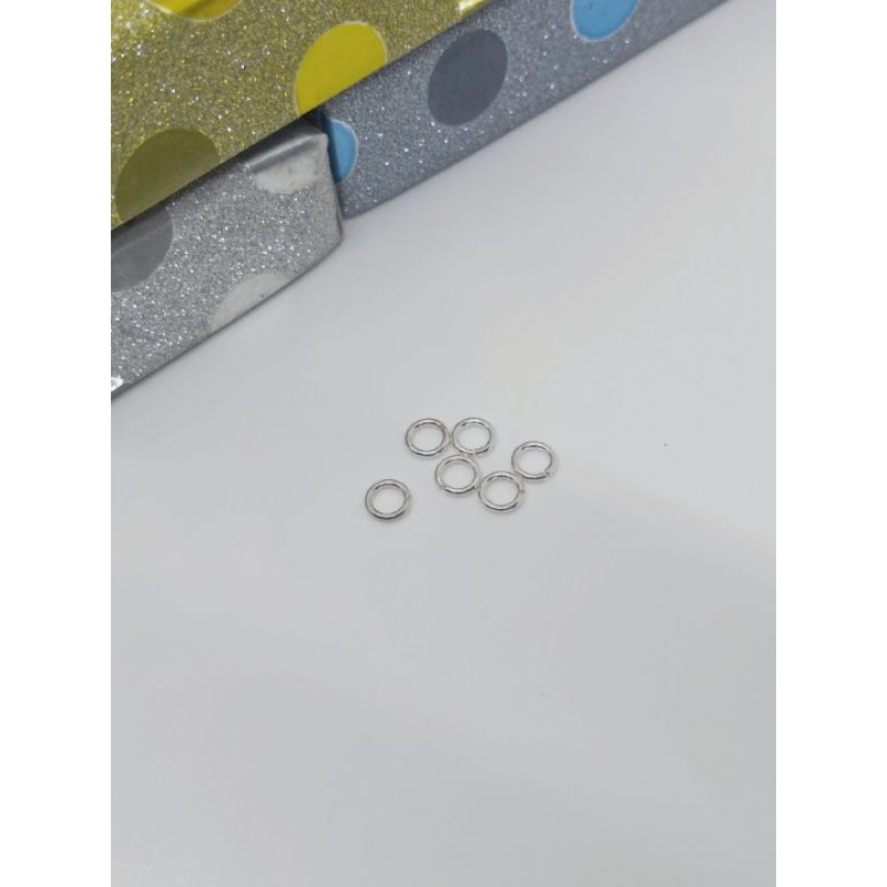 [4 มม.][1 ชุด 2 ชิ้น]แหวนสร้อยคอ DIY เงินแท้ S925 สร้อยคอเงิน S925