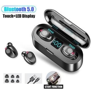 F9 TWS Bluetooth 5.0 Wireless Earphones Headphone Touch Control Earphones Stereo Sport Headset LED Display Gaming Auriculare