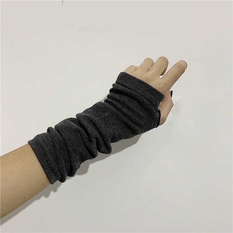 ถุงมือคอสเพลย์ แบบครึ่งนิ้ว ผ้าถักนินจา ลายทาง สไตล์เรโทร เหมาะกับฤดูใบไม้ผลิ และฤดูร้อน สําหรับผู้หญิง และผู้ชาย - รูปที่ 5