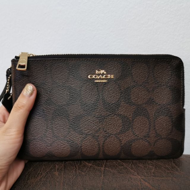 กระเป๋าสตางค์ Coach 2 zip size L แท้