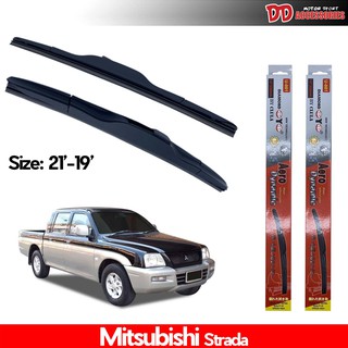 ที่ปัดน้ำฝน ใบปัดน้ำฝน ซิลิโคน ตรงรุ่น Mitsubishi Strada 1996 ไซส์ 21-19 ยี่ห้อ Diamond กล่องแดง