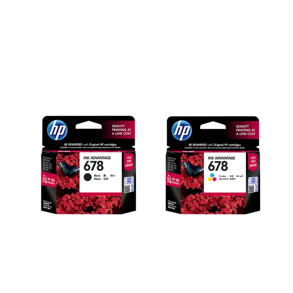 ของแท้ ใหม่ ขายดี ล่าสุด 2022ตลับหมึก HP 678 Black Ink Cartridge / HP 678 Tri-color Ink Cartridge ขอ