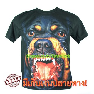 เสื้อลาย หน้าสุนัข ร็อคไวเลอร์ rottweiler dog เต็มหน้า เสื้อยืด สกรีนหน้าหลัง