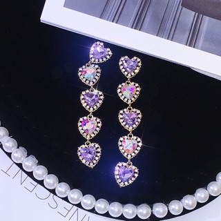 Earing ต่างหู ต่างหูหวาาน ต่างหูน่ารัก ต่างหูหัวใจ ต่างหูเพชร ระย้า