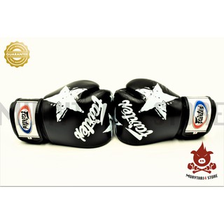 นวมชกมวย Fairtex BGV1 Black Nation Print collection นวมต่อยมวย สีดำ มีลาย