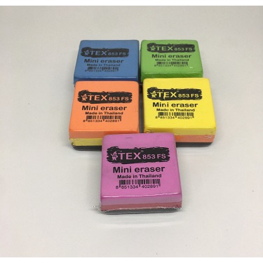 (KTS)แปรงลบกระดานยาง TEX 853 Light & Smooth FS MINI ERASER คละสี