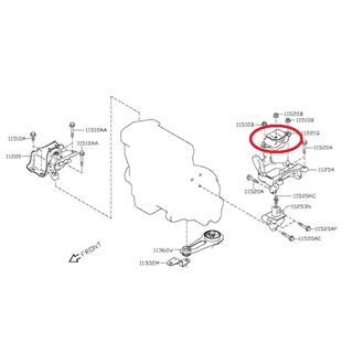 นิสสันแท้ ยางแท่นเครื่อง หลัง ซ้าย นิสสัน อัลเมร่า Nissan Almera 2011-2016 / มาร์ช March 2010-2016