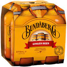 พร้อมส่ง Bundaberg Ginger Beer 375 ml. x 4 bottle บันดาเบิร์กเครื่องดื่มน้ำขิง 375 มล. 4 ขวด