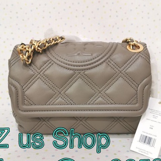 พรีฯTORY BURCH FLEMING SMALL SOFT CONVERTIBLE SHOULDER BAG/ เทา.