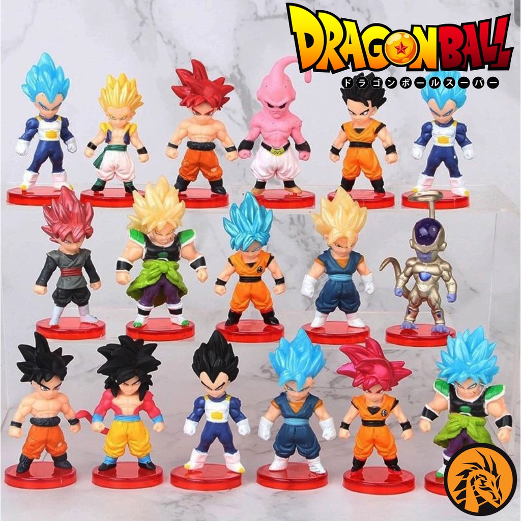 พร้อมส่ง ครบชุด 16 ตัว โมเดล ดราก้อนบอล Dragonball ชุด ซุปเปอร์ไซย่า Super Saiya ขนาด 4.5 ซม. เกรดพรีเมี่ยม งานสวยมากก