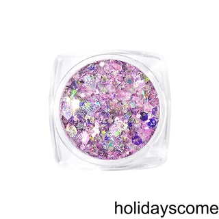 [Hclm] Women Nail Art Glitter Shining Shimmering Nail Decoration Sequins Manicure Flakes DIY Tool DJ01